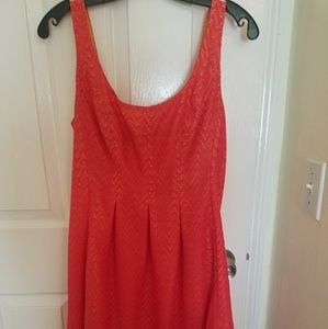 Orange eyelet dress Nine west with pockets